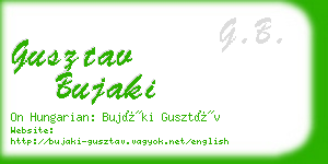 gusztav bujaki business card